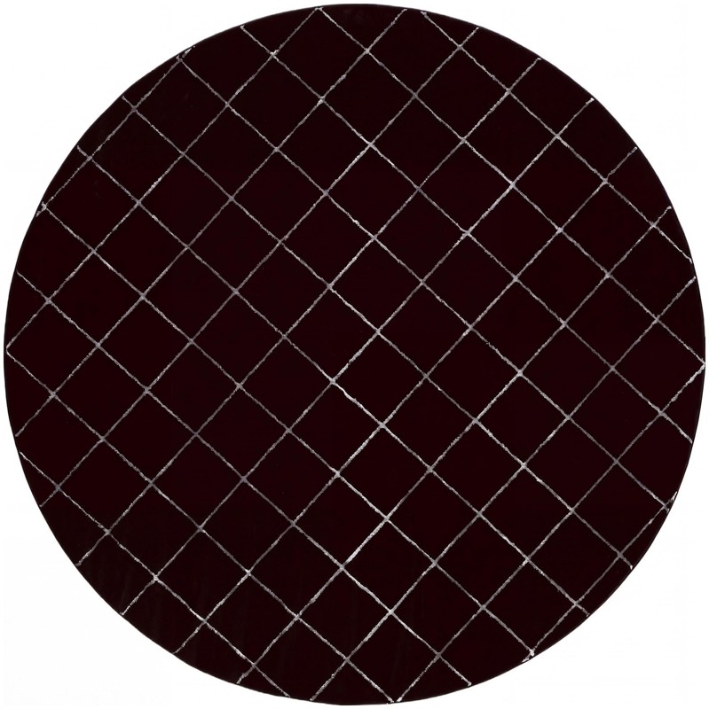 10' x 10' Gilchrist · Diamond rug, black and silver