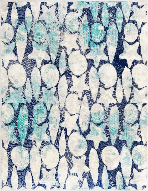 Brambling · Abstract rug, blue