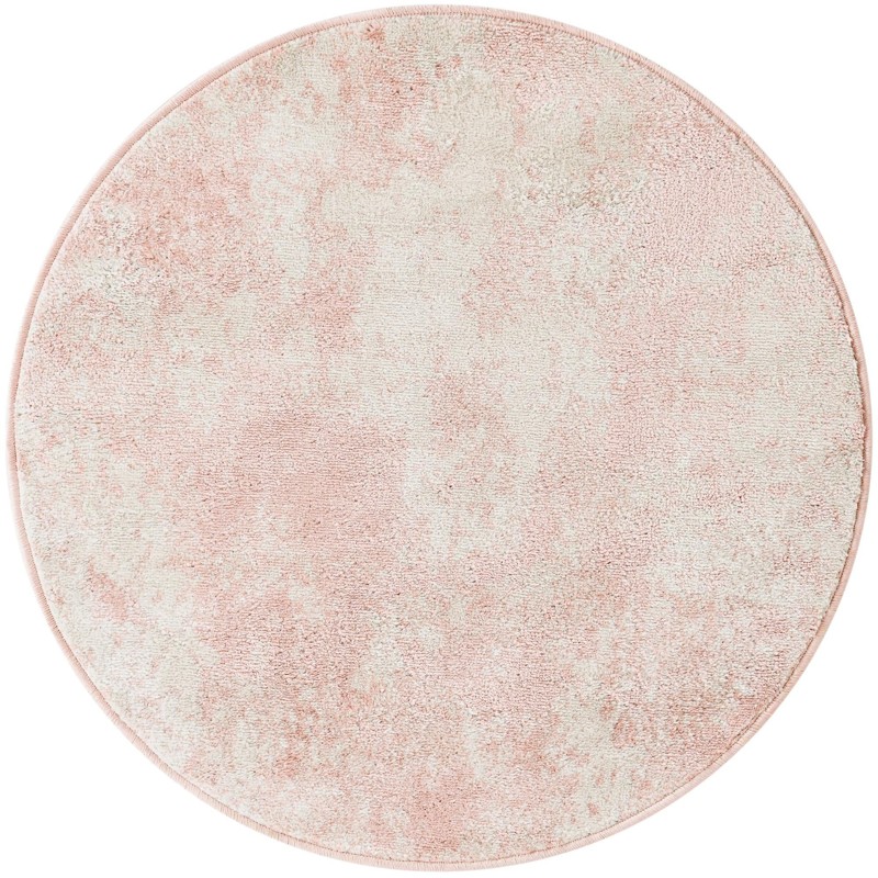 3' x 3' Maudsley · Abstract rug, carnation pink