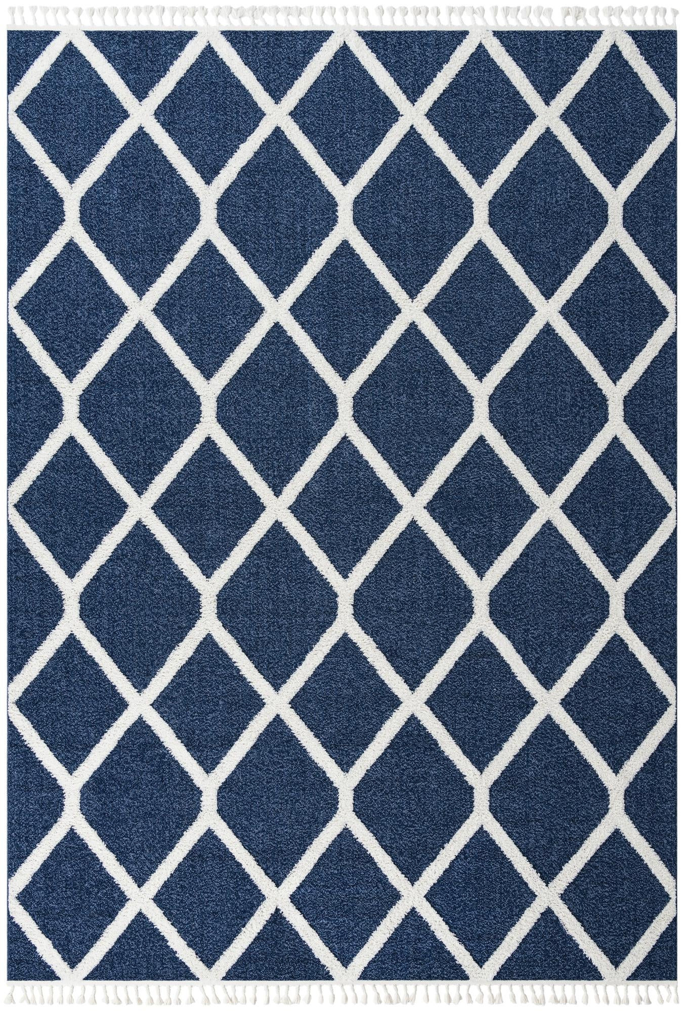 9' 6 x 14' 3 Kirkwood · Diamond rug, blue