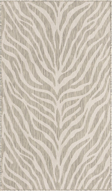 3' x 5' 3 Abney · Animal print Outdoor Rug, gray