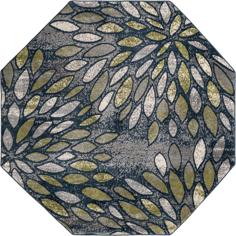 Kilbride · Floral / botanical rug, navy