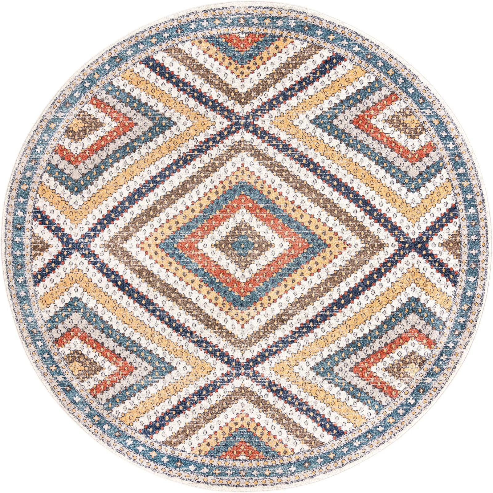 10' x 10' Nimmo · Diamond rug, blue