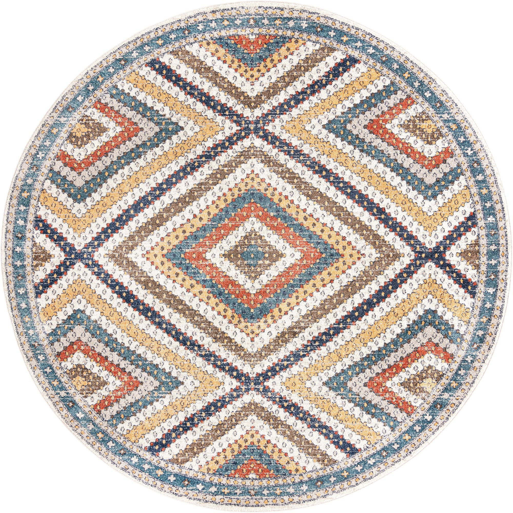 10' x 10' Nimmo · Diamond rug, blue