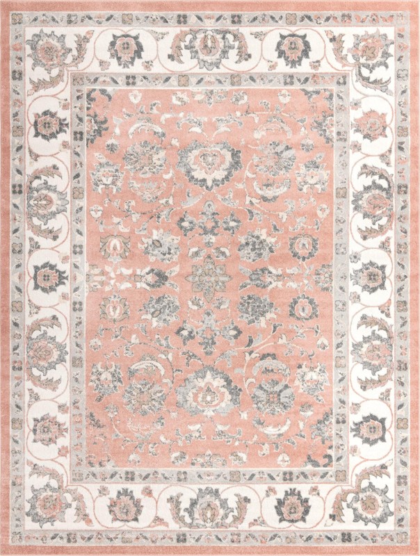 10' x 13' Aspen · Border rug, rose