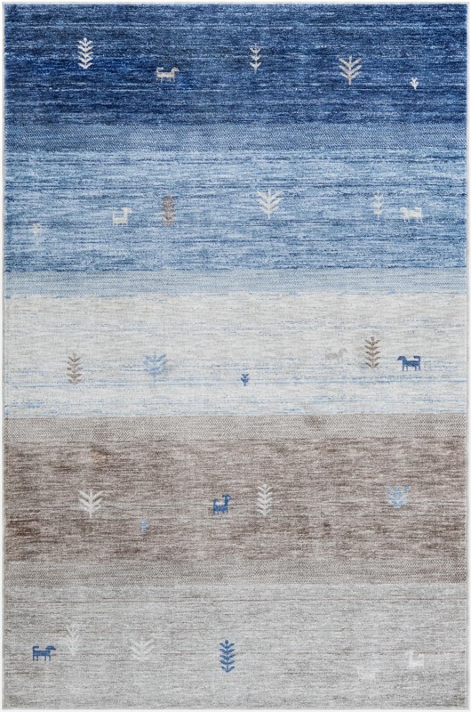 Ellsworth · Striped rug, blue gray