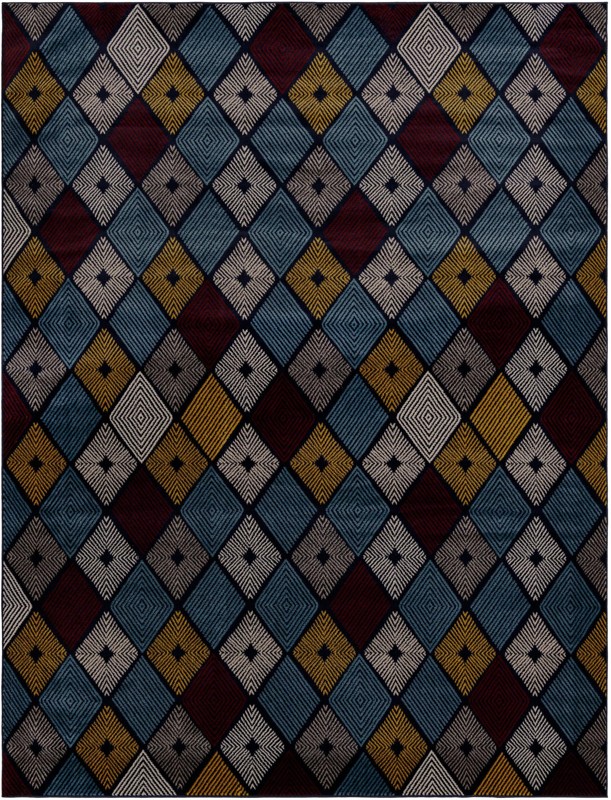 9' x 12' Partridge · Diamond rug, multi