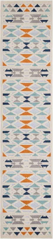 2' x 10' Barrington · Diamond Outdoor Rug, gray