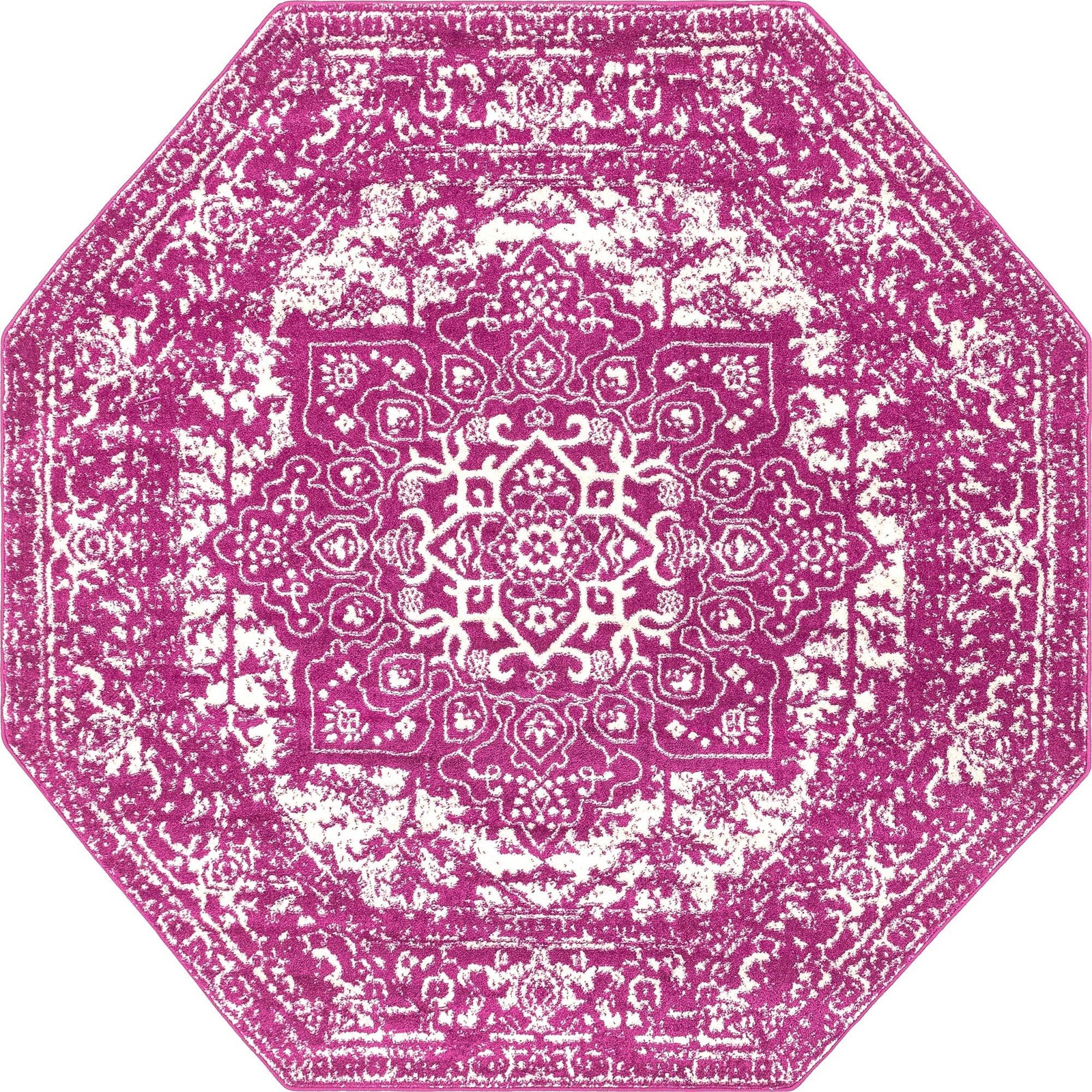 7' 10 x 7' 10 Birch · Border rug, purple