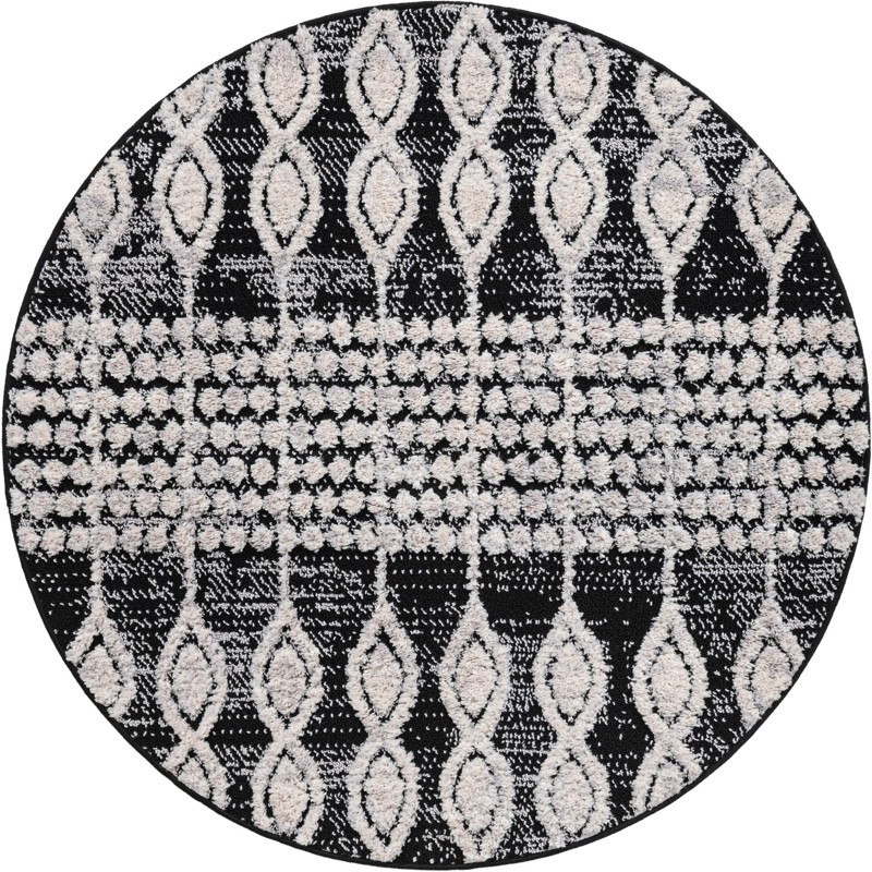 4' x 4' Ferrall · Geometric rug, charcoal