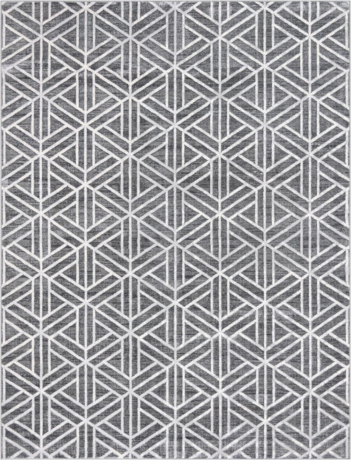9' x 12' 2 Norwood · Geometric rug, grey