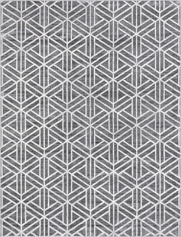 9' x 12' 2 Norwood · Geometric rug, grey