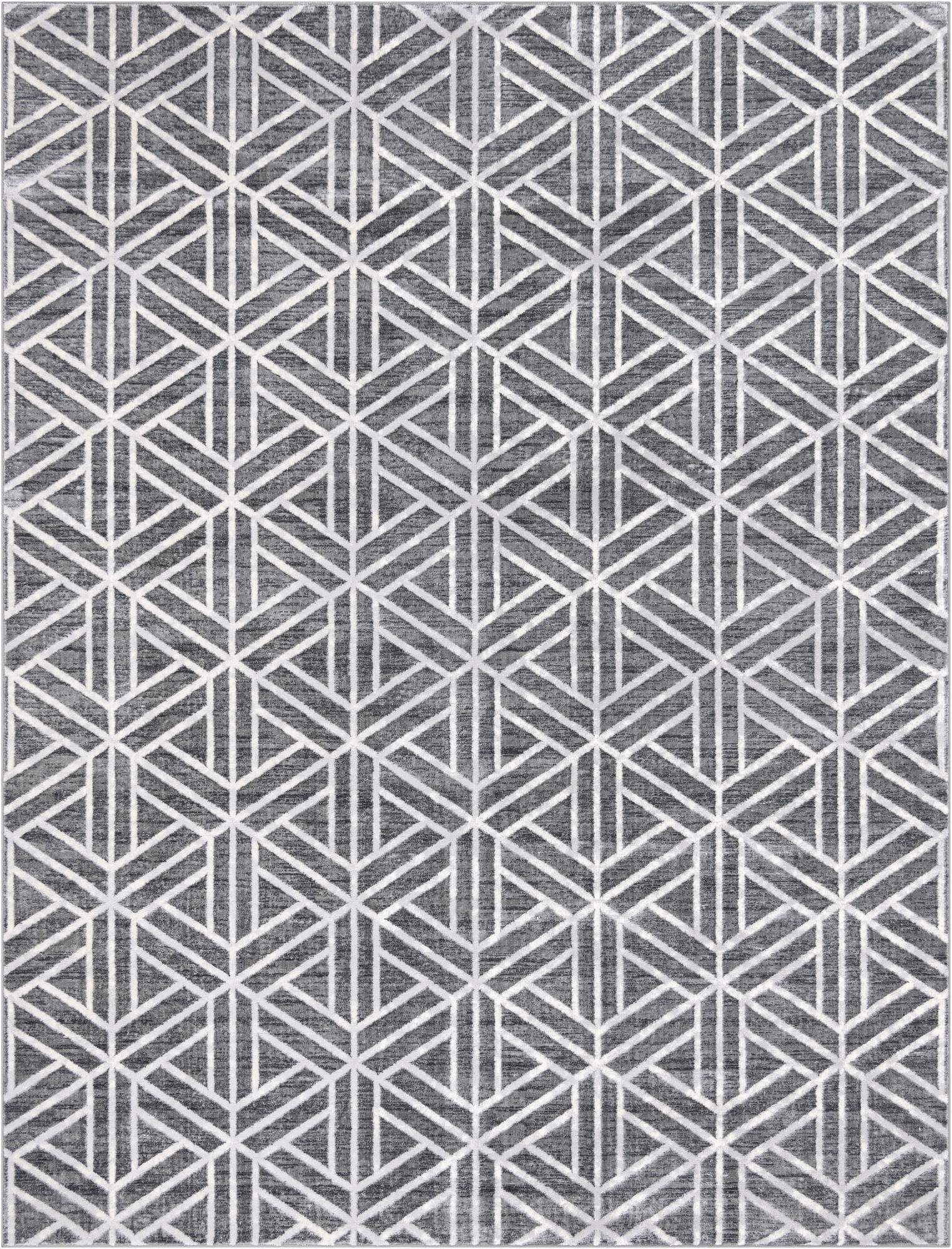 9' x 12' 2 Norwood · Geometric rug, grey