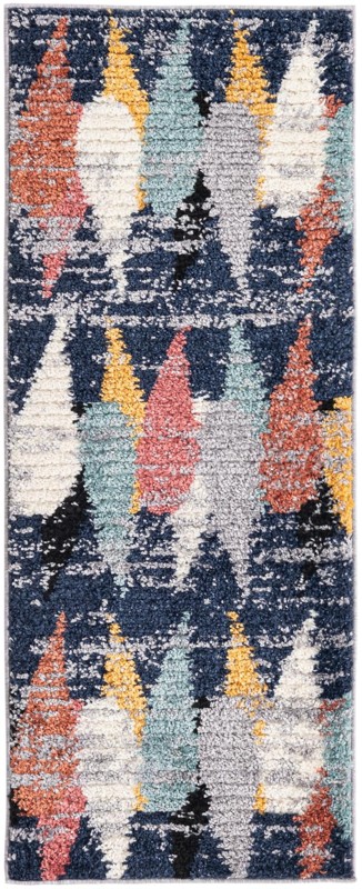 2' x 5' Petaluma · Abstract rug, blue