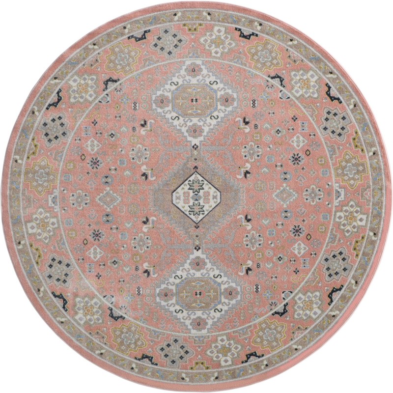 7' 10 x 7' 10 Middlebury · Border Washable Rug, rose pink
