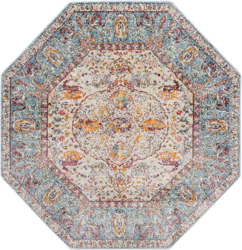 5' x 5' Lyme · Border rug