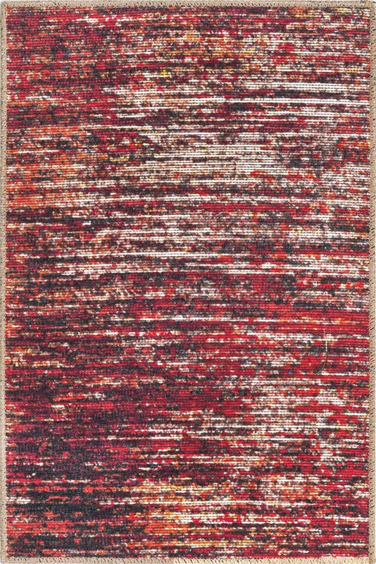 2' x 3' Prewitt · Abstract rug, rust red and black