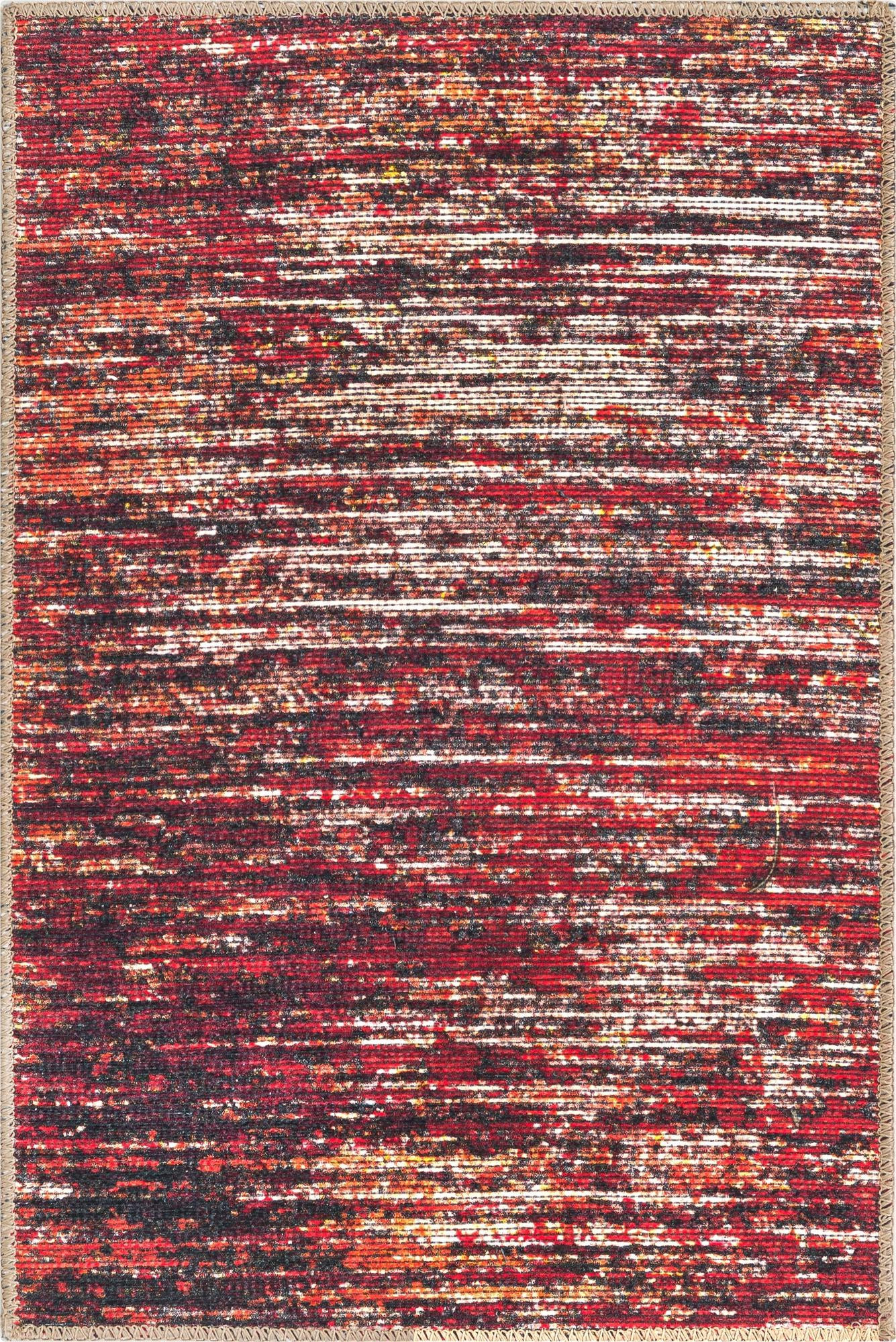2' x 3' Prewitt · Abstract rug, rust red and black