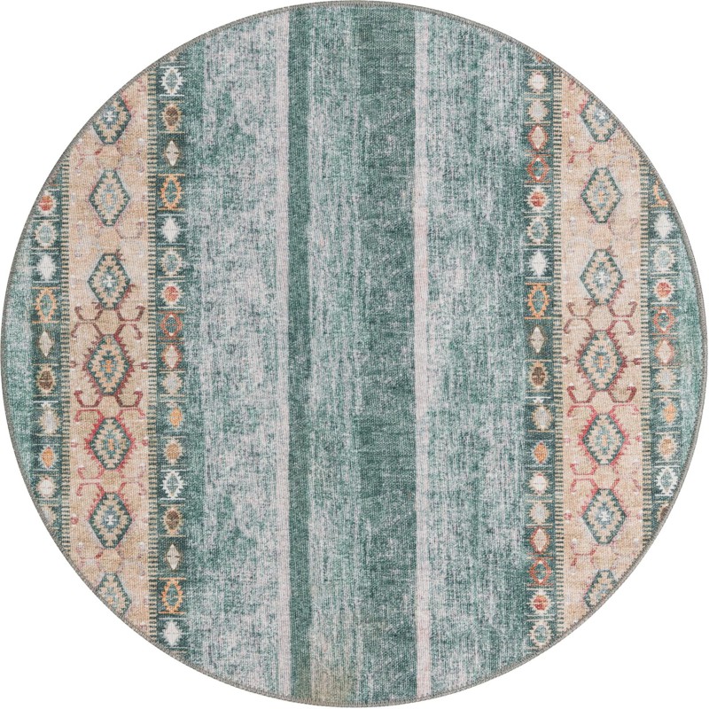 Dalton · Border Washable Rug, green