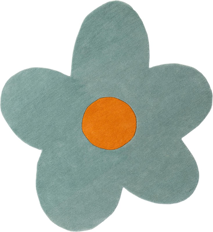 5' 1 x 5' 1 Ashgrove · Floral / botanical Wool Rug, light blue
