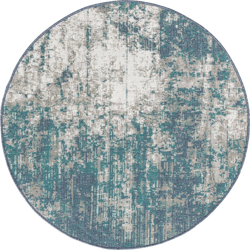 Ward · Abstract Outdoor Rug, blue