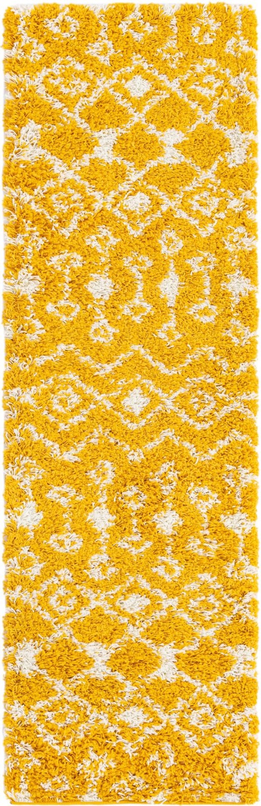 2' x 7' Bayley · Diamond Shag Rug, yellow