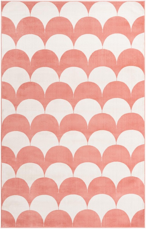 Ocala · Geometric rug, soft coral pink