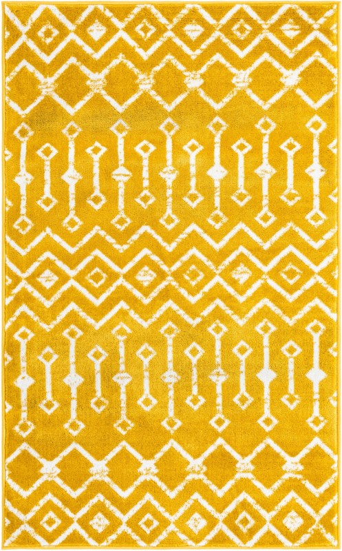 3' x 5' 3 Dudley · Chevron rug, yellow