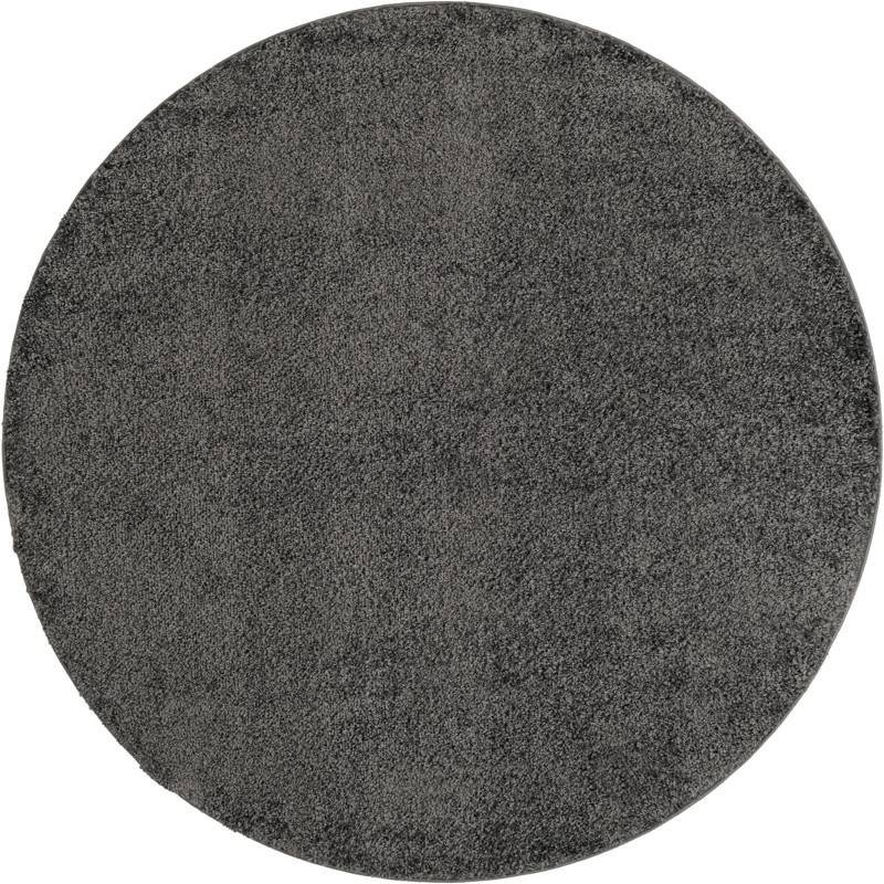 6' x 6' Calvert · Solid Shag Rug, smoke gray