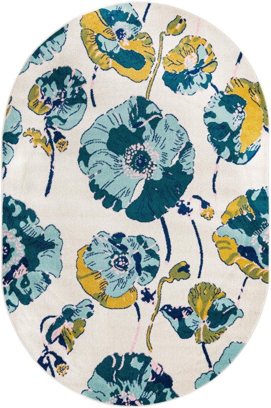 6' x 9' Hyland · Floral / botanical rug, white