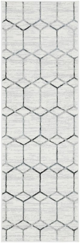 2' x 6' Babcock · Geometric rug, white
