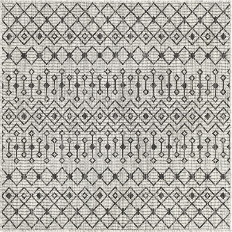 5' 3 x 5' 3 Kearney · Chevron Outdoor Rug, gray