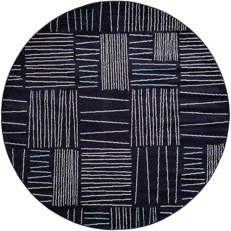 7' 10 x 7' 10 Bellingham · Geometric rug, navy blue