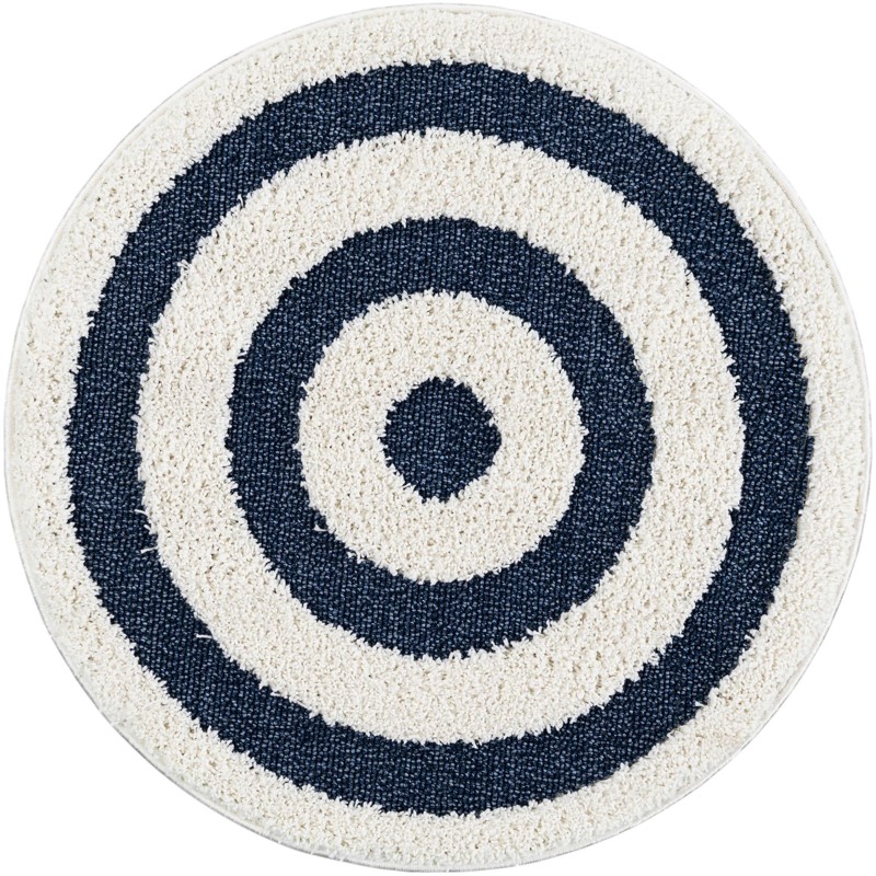 Rickard · Border rug, blue and ivory