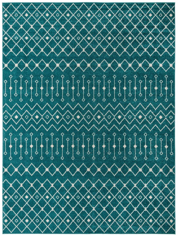 10' 8 x 14' Boswell · Diamond rug, turquoise