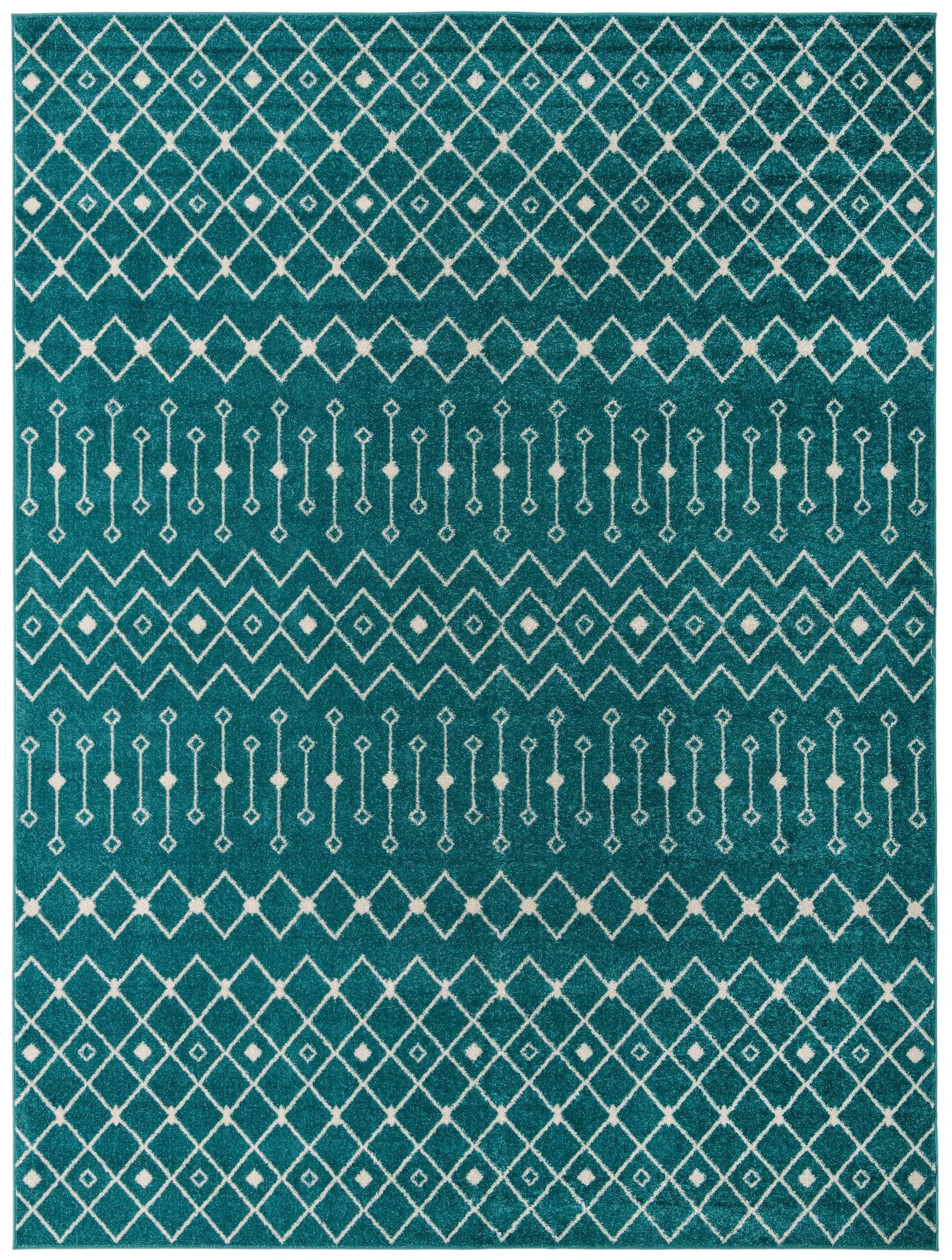 10' 8 x 14' Boswell · Diamond rug, turquoise