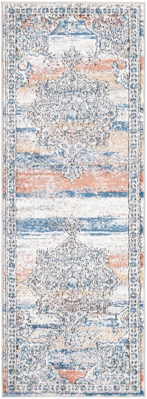 2' x 6' Wade · Border rug, multi