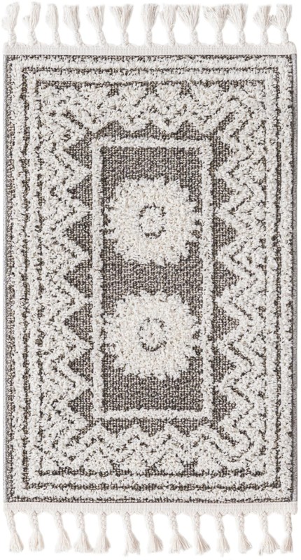 2' x 3' Carlin · Border rug, gray