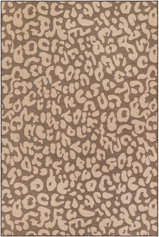 7' x 10' Durand · Leopard print rug, brown and natural