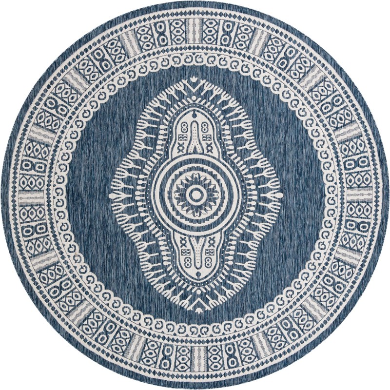 Bainbridge · Border Outdoor Rug, blue
