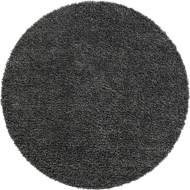5' 3 x 5' 3 Dunham · Solid shag rug, charcoal