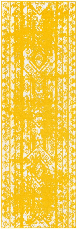 2' x 8' Underhill · Abstract rug, yellow