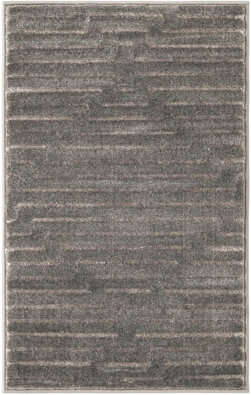 2' x 3' Cottonwood · Geometric rug, gray and silver