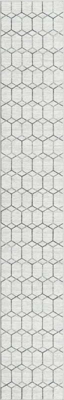 2' 7 x 16' 5 Babcock · Geometric rug, white