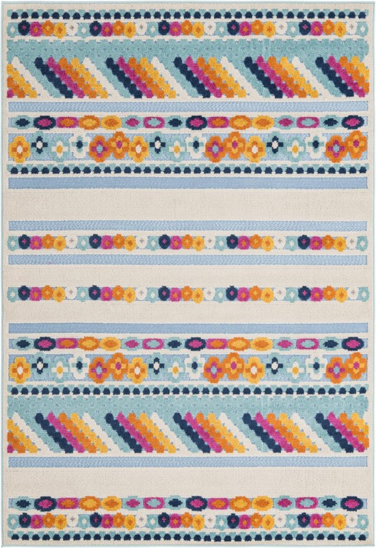 Tanner · Geometric Outdoor Rug, blue