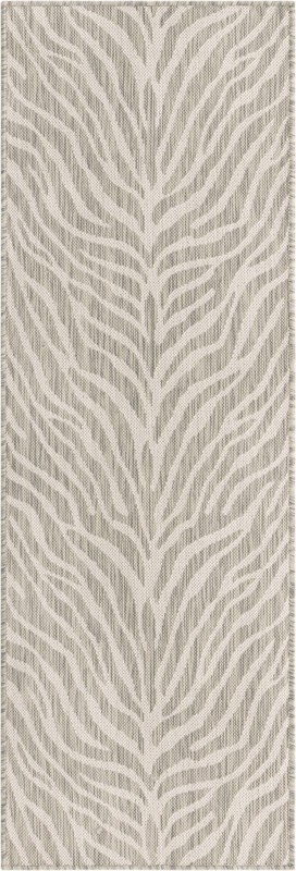 Abney · Zebra Outdoor Rug, gray