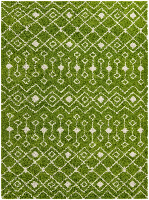 Bayley · Chevron Shag Rug, green