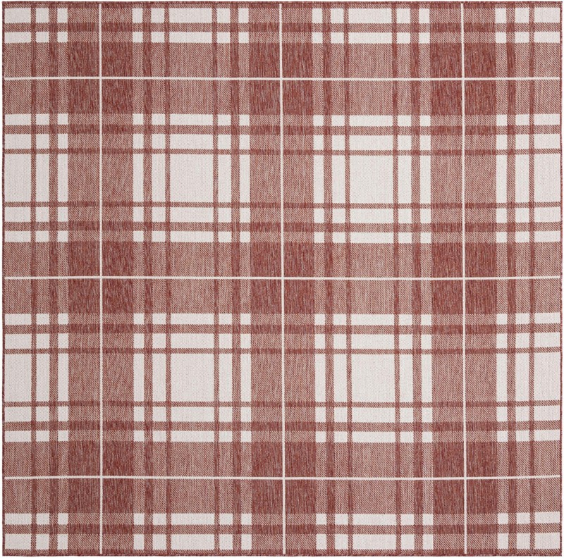 Maguire · Plaid Outdoor Rug, red