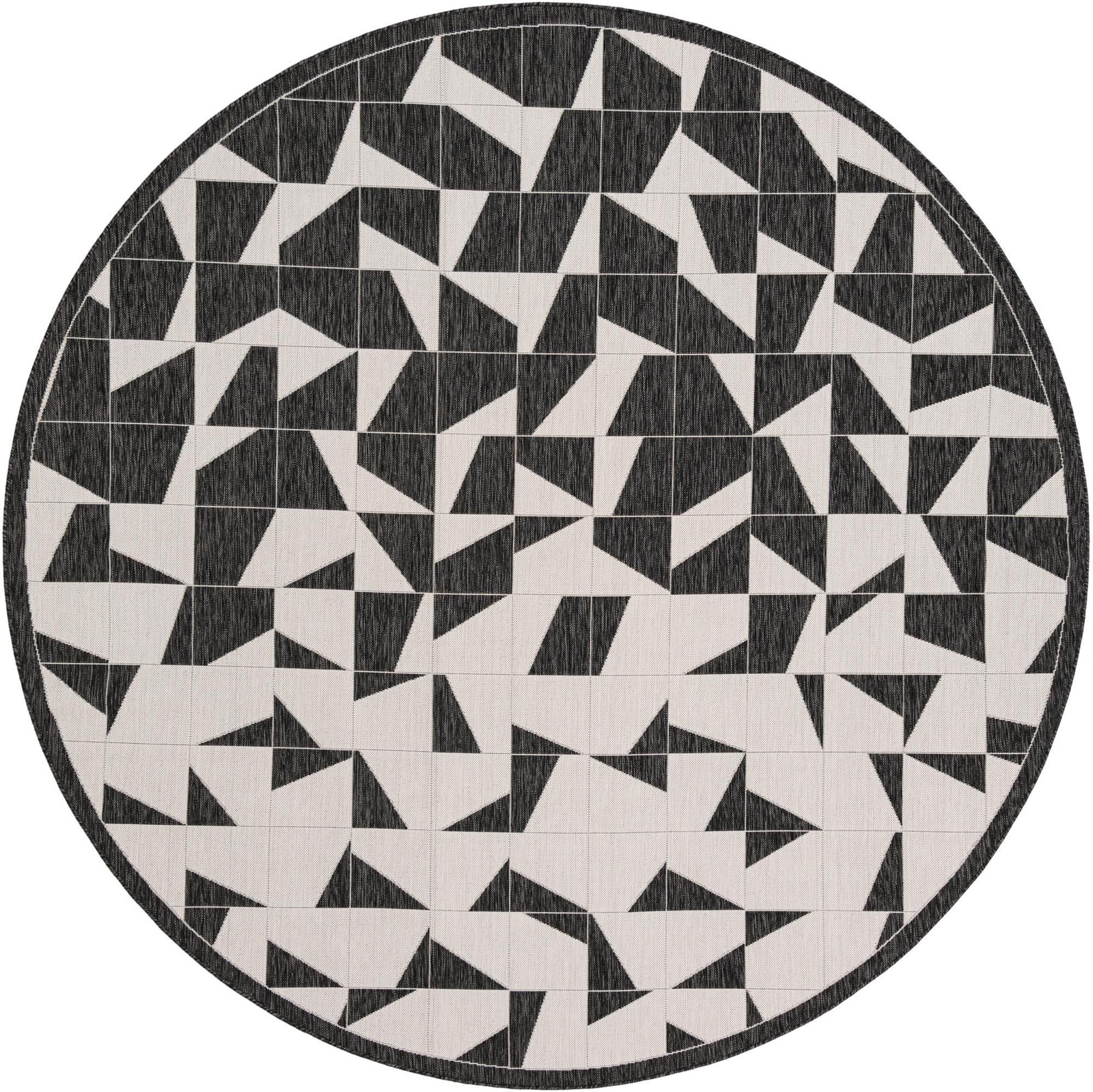 10' x 10' Hildreth · Geometric Outdoor Rug, black and white