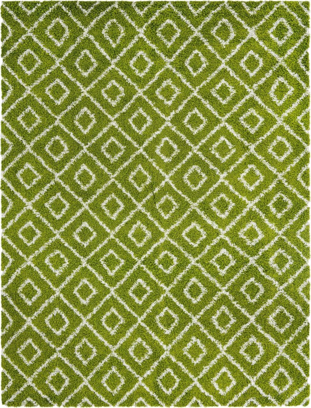 10' x 13' Brock · Diamond Shag Rug, green